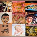 collection of vintage records LPs