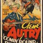 Vintage movie poster for Gene Autry's Comin' Round the Mountain