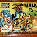 aurora model kits - captain america, spiderman, and hulk