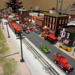 O-scale christmas model train layout O-scale christmas model train layout