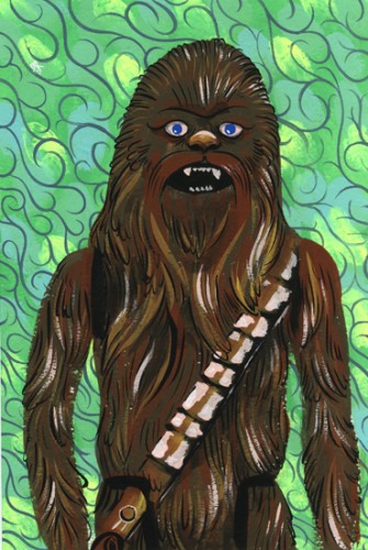 Star Wars Action Figure Paintings on Display at DesignerCon
